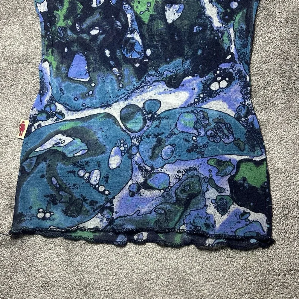 Vintage JPG Jean Paul Gaultier Mesh Bacteria SS 2001 Top Womens M Medium Tank - Picture 6 of 15